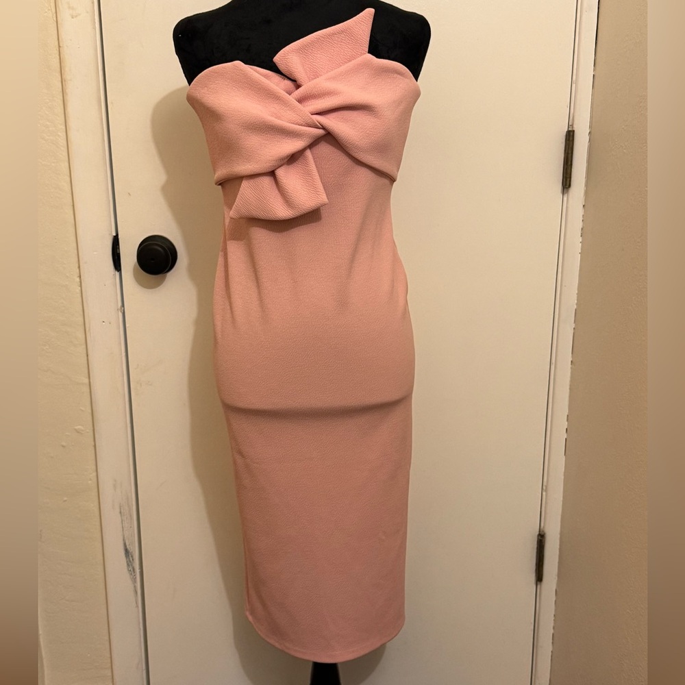 Topshop strapless, pink dress. Size 6